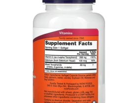 NOW Foods, E-400 D-альфа со смешанными токоферолами, 268 мг (400 МЕ), 100 мягких таблеток