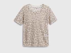 Джемпер с коротким рукавом, Бежевый