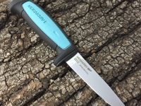 Нож с фиксированным лезвием Morakniv Flex, сталь Sandvik 12C27, рукоять резина/пластик, светло-синий