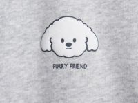 Свитшот с принтом для девочек, Серый