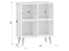 Стеллаж Талдом 65x80 Белый