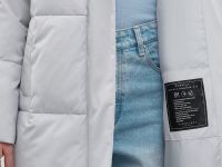 Стеганое утепленное пальто с капюшоном