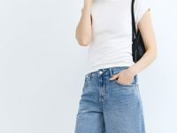 Джинсовые шорты-бермуды, Голубой