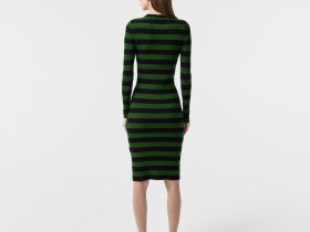 Эластичное платье Lacoste в полоску
