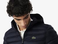 Мужская стёганная куртка Lacoste с капюшоном