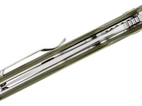 Складной нож QSP Pangolin, сталь D2, рукоять G10, зеленый