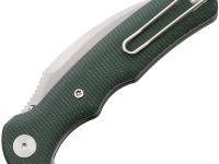 Складной нож Trivisa Lacerta-04G, сталь 14C28N, рукоять микарта, зеленый