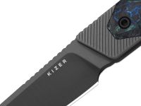 Туристический нож Kizer Hallow, сталь 10V, рукоять алюминий/карбон
