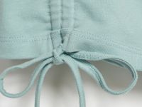 Футболка с драпировкой и завязками для девочек, Зеленый