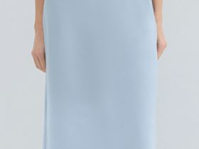 Юбка миди А-силуэта, Голубой