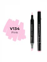 Маркер двухсторонний на спиртовой основе Sketchmarker Brush Цвет Розовый