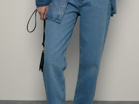 Джинсы mom fit женские