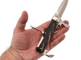 Автоматический многофункциональный нож Mikov Predator, сталь 420, рукоять рог буйвола