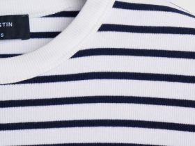 Футболка в рубчик, Синий