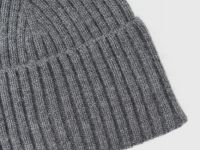 Вязаная шапка с отворотом, Серый
