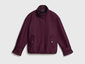Короткая куртка с воротником-стойкой, Фиолетовый