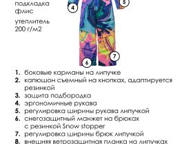 Зимний комбинезон из мембранной ткани для девочки