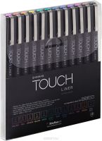 Набор линеров Touch Liner 12 шт. цветные 0,1 мм