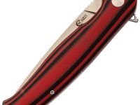 Нож складной Амур, сталь AUS10, рукоять G-10 черно-красная