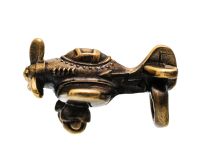 Бусина для темляка Самолет, латунь