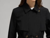 Двубортный тренч с поясом