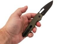 Складной нож Kizer Dogfish, сталь NitroV, рукоять G10, оливковый