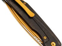 Складной нож TuoTown RT-Stinger Gold PVD, сталь T14N, рукоять Black Crystal Ti