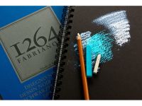 Альбом для графики на спирали Fabriano "1264 BLACK" 21х29,7 см 40 л 200 г