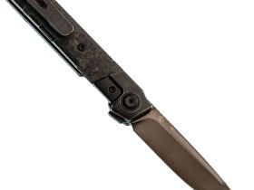 Складной нож Kansept Kitpu, сталь CPM20CV, рукоять титан/Carbon Fiber, черный