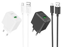 Сетевое зарядное устройство Hoco (CS12A) Ocean USB PD 18W + кабель USB/Type-C 1m (белый)