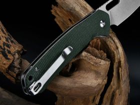 Складной нож CJRB Pyrite, сталь  AR-RPM9, рукоять зеленая микарта