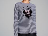 Фуфайка трикотажная для девочек (футболка с длинными рукавами)