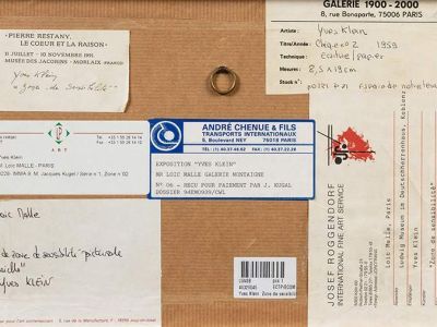 Невидимую работу художника Ива Кляйна продали за €850 тыс.