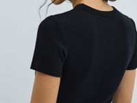 Футболка в рубчик, Черный