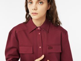 Женская рубашка Lacoste из смеси хлопка