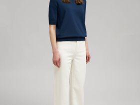 Легкий джемпер с коротким рукавом