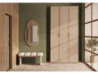 Распашной шкаф Флавир 3-120x250 Букле Кремовый