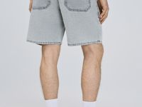 Джинсовые шорты с эластичным поясом, Серый