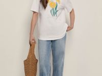 Футболка свободного силуэта с принтом