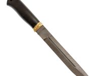 Туристический нож Пластун, дамасская сталь, граб