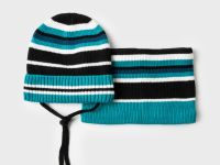 Комплект трикотажный для мальчиков: шапка, снуд