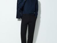 Рубашка из структурной ткани, Синий