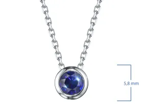 Колье из серебра с сапфиром э0677кл02220890