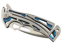 Складной нож CRKT Nirk Tighe, сталь AUS-8, рукоять нержавеющая сталь, серебристо-синий
