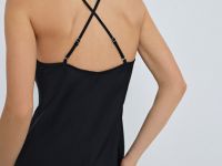 Платье на тонких бретелях, Черный