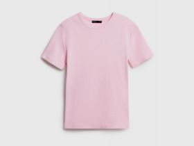 Футболка в рубчик, Розовый