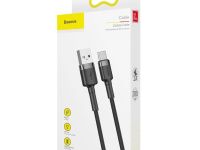 Кабель Baseus Cafule Series (USB) на (Type-C) 200см нейлоновая оплётка (CATKLF-CG1) (черный)