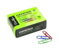 Скрепки Globus 28 мм 70 шт. карт. упаковка (полимер) цветные