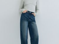 Лонгслив в рубчик, Серый