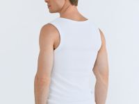 Базовая майка в рубчик, Белый